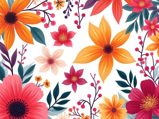 تصميم جرافيك زهري حيوي